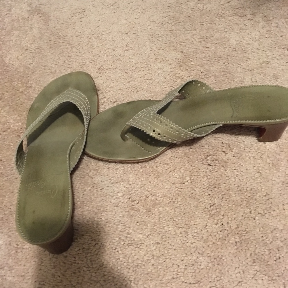 Olive Green Christian Louboatin sandal’s